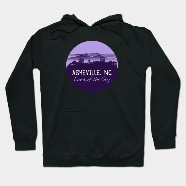 Asheville Cityscape Mountains - Land of the Sky - PurpleG 07 Hoodie by AVL Merch